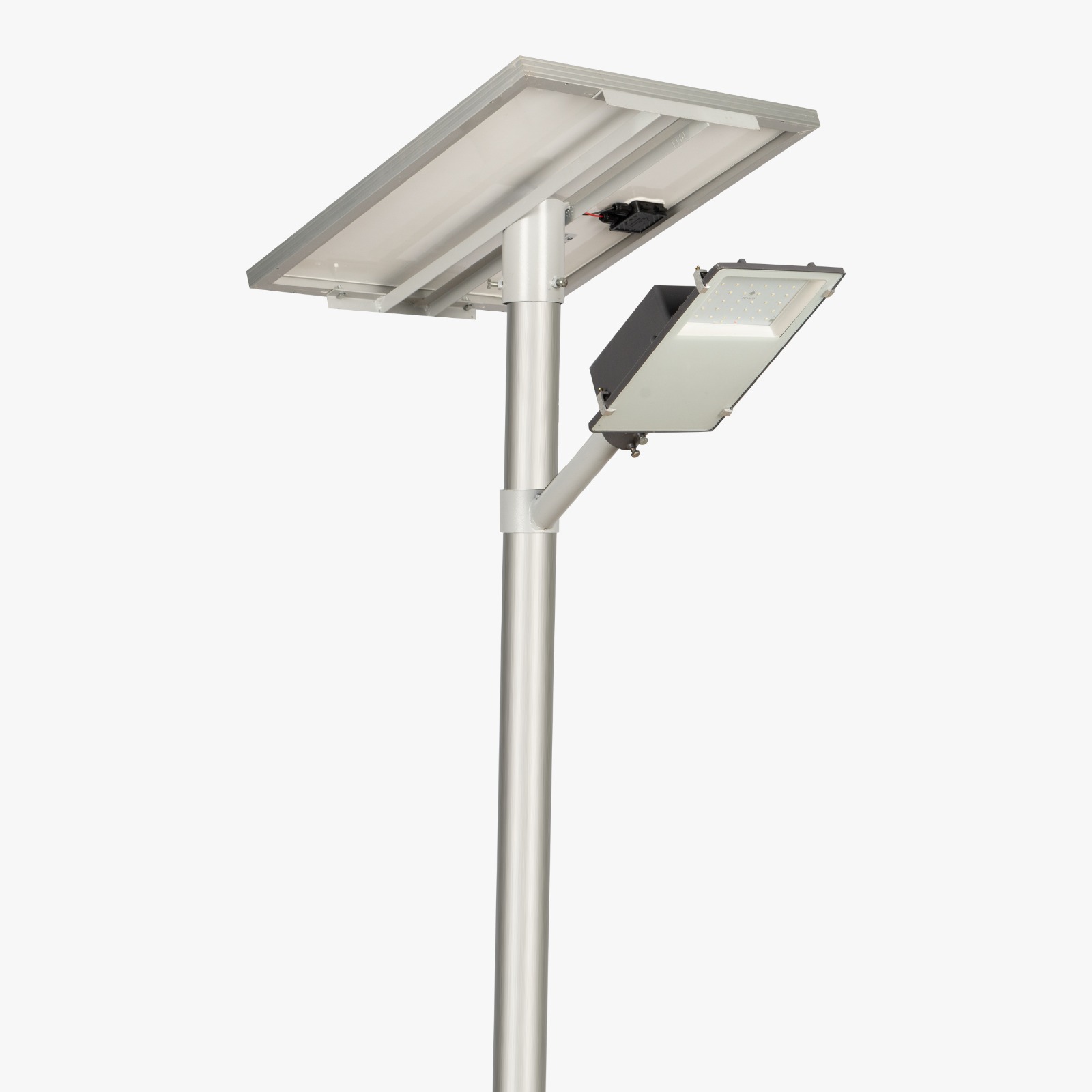 Semi Integrated Solar Street Light Glass Model 9 Watt Light 12.8V 18Ah Battery 40W Solar Panel 3