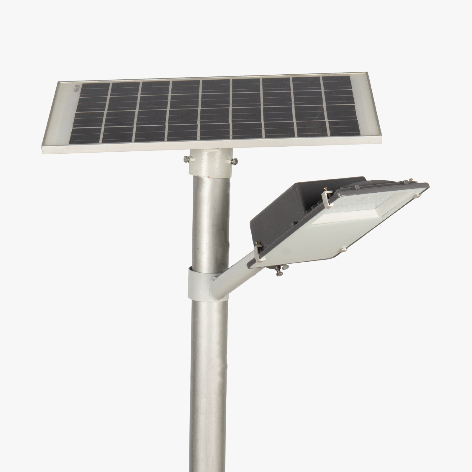 Semi Integrated Solar Street Light Glass Model 9 Watt Light 12.8V 12Ah Battery 40W Solar Panel 3