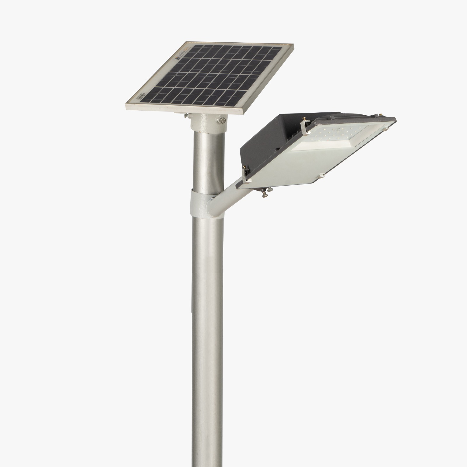Semi Integrated Solar Street Light Glass Model 20 Watt Light 12.8V 18Ah Battery 50W Solar Panel 3