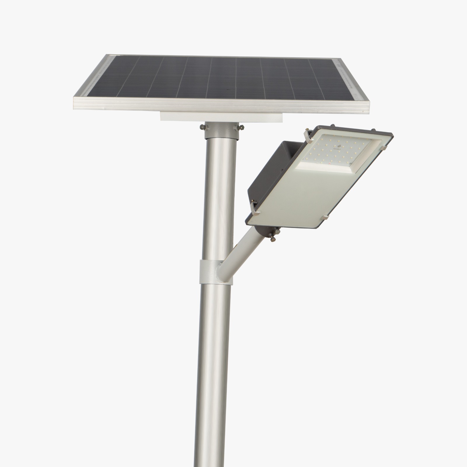Semi Integrated Solar Street Light Glass Model 24 Watt Light 12.8V 24Ah Battery 60W Solar Panel 3