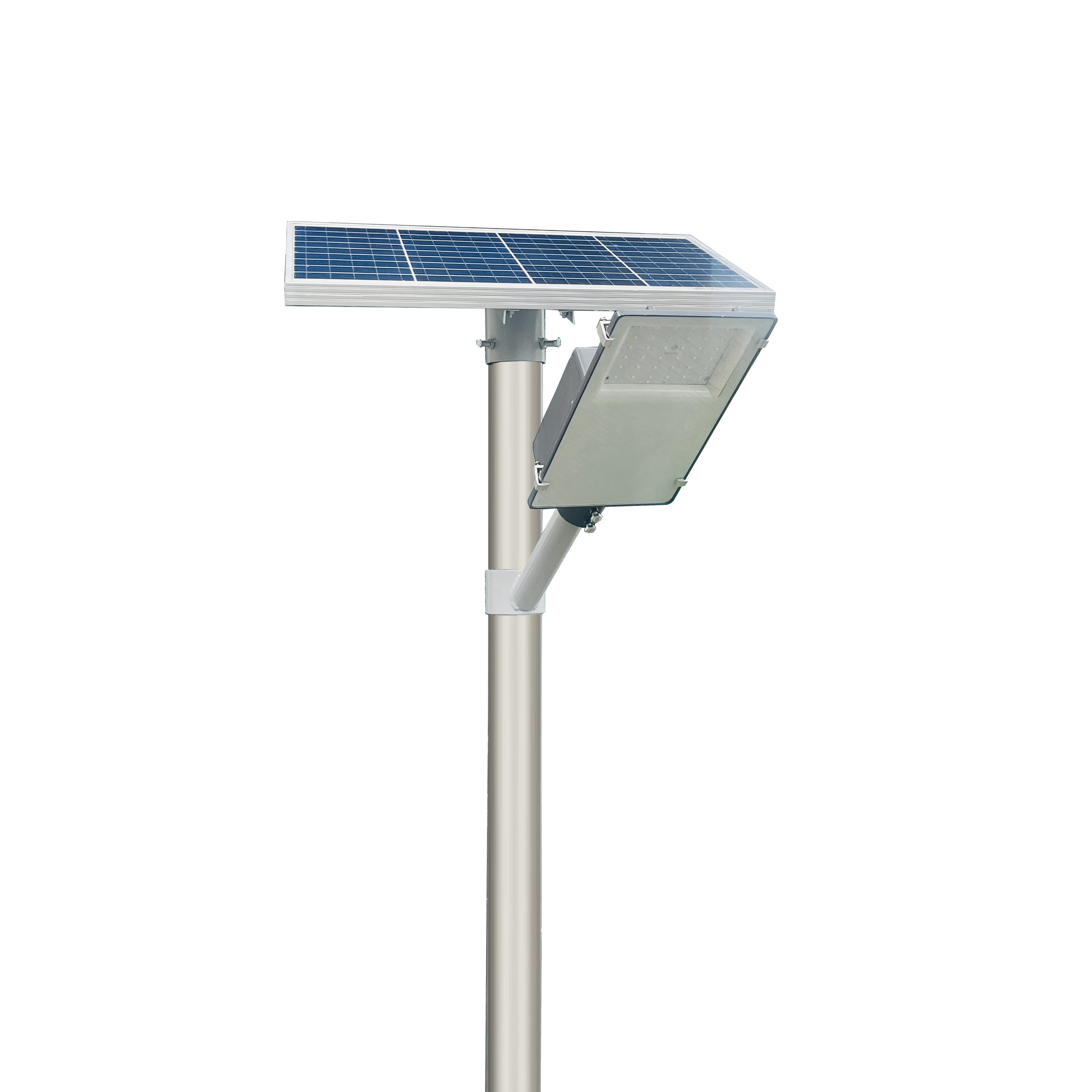 Semi Integrated Solar Street Light Glass Model 12 Watt Light 12.8V 12Ah Battery 40W Solar Panel