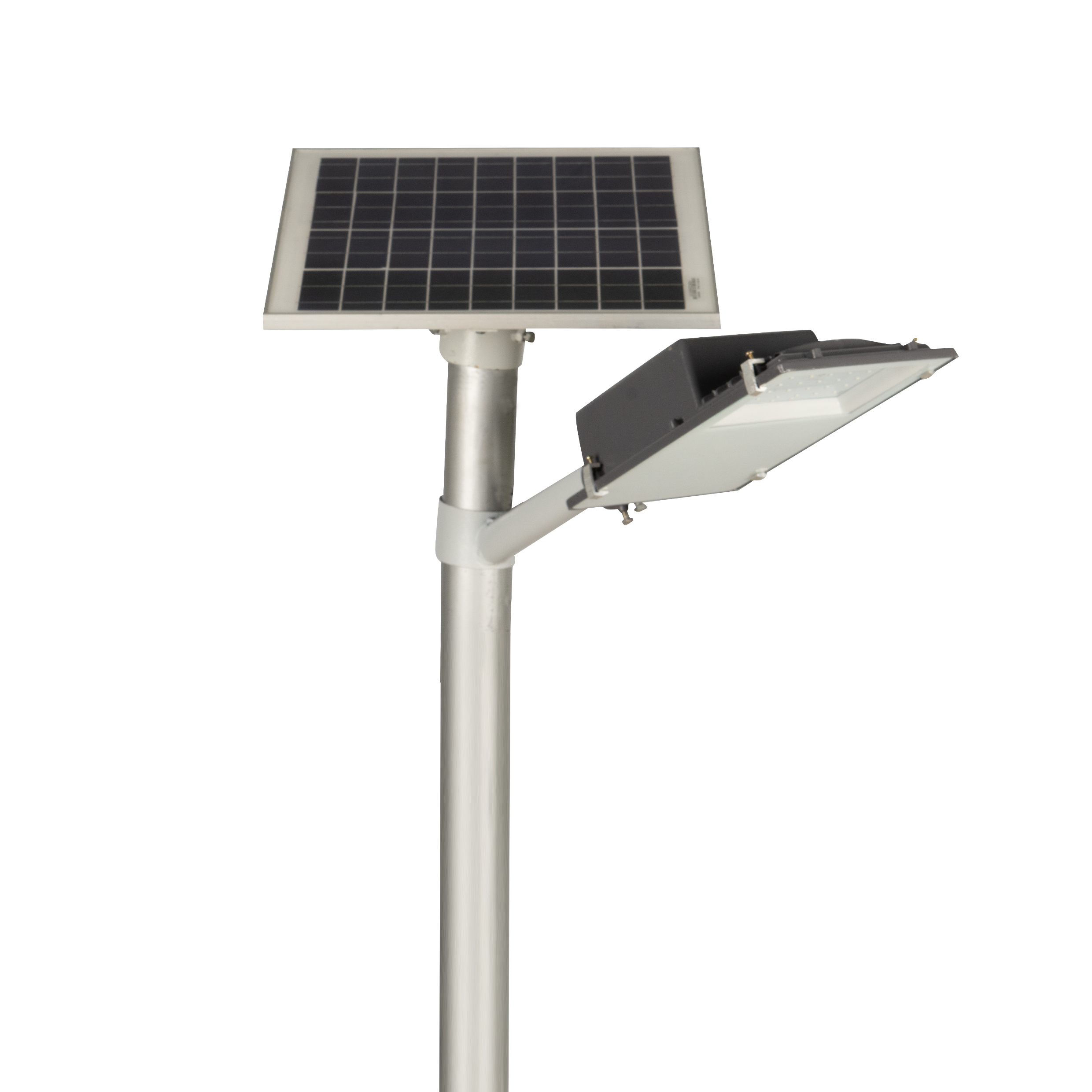 Semi Integrated Solar Street Light Glass Model 7 Watt Light 12.8V 6Ah Battery 30W Solar Panel