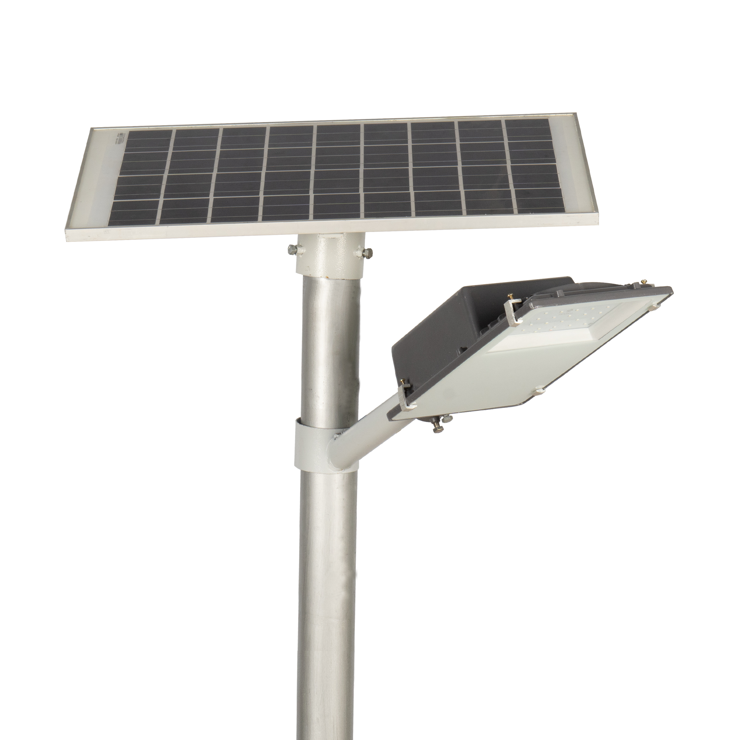 Semi Integrated Solar Street Light Glass Model 9 Watt Light 12.8V 12Ah Battery 40W Solar Panel