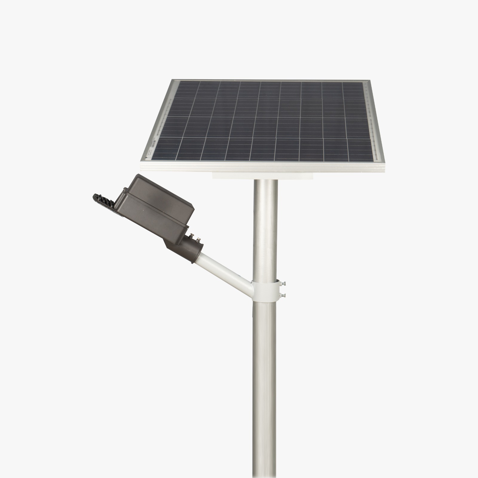 Semi Integrated Solar Street Light Lens Model 12W*2 Watt Light 12.8V 48Ah Battery 60W*2 Solar Panel 2