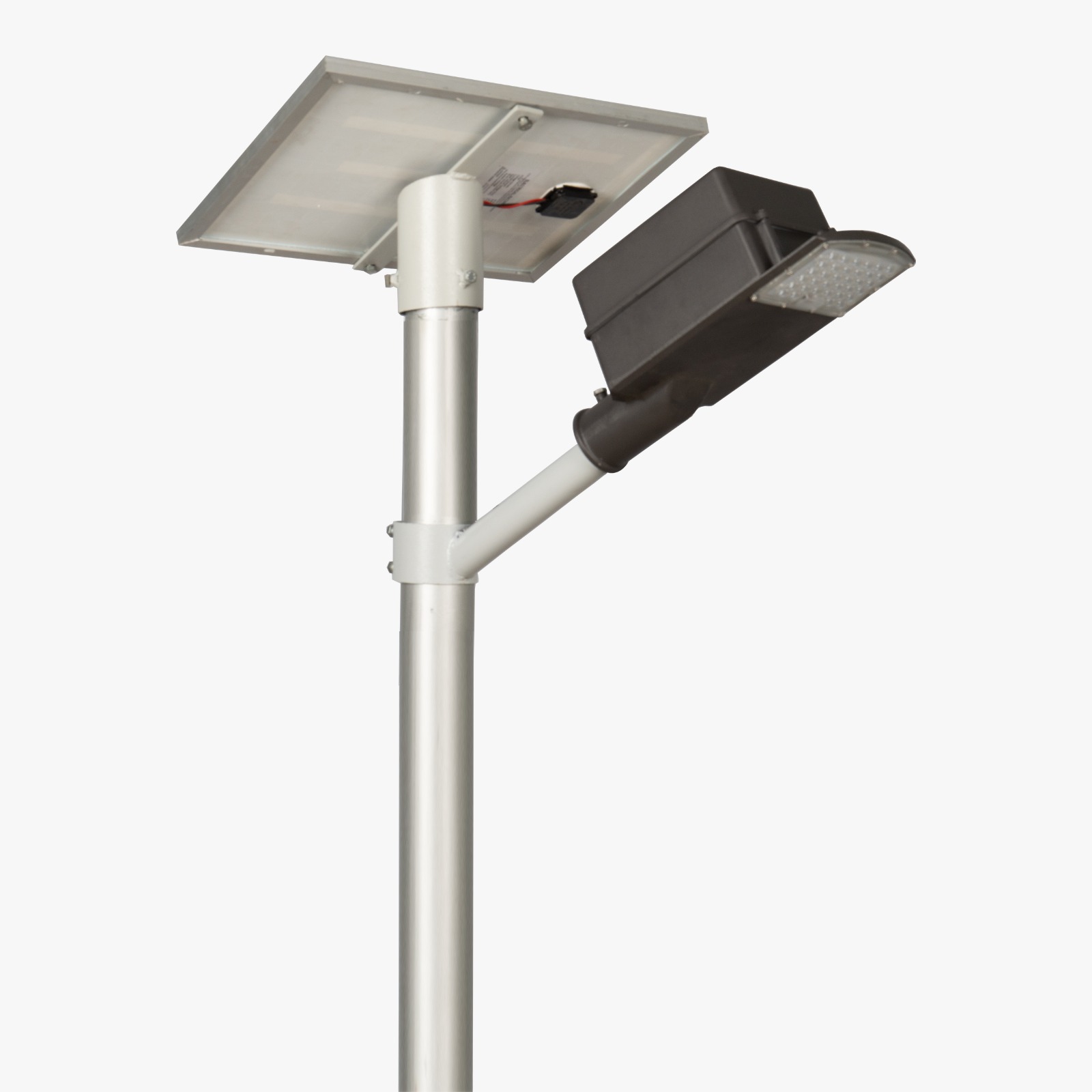 Semi Integrated Solar Street Light Lens Model 12W*2 Watt Light 12.8V 48Ah Battery 60W*2 Solar Panel 3