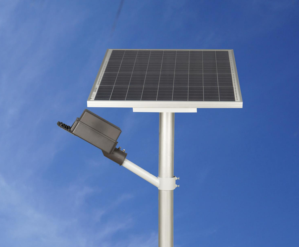 Semi Integrated Solar Street Light Separate Battery Box Model 30 Watt Light 12.8V 78Ah Battery 125W Solar Panel