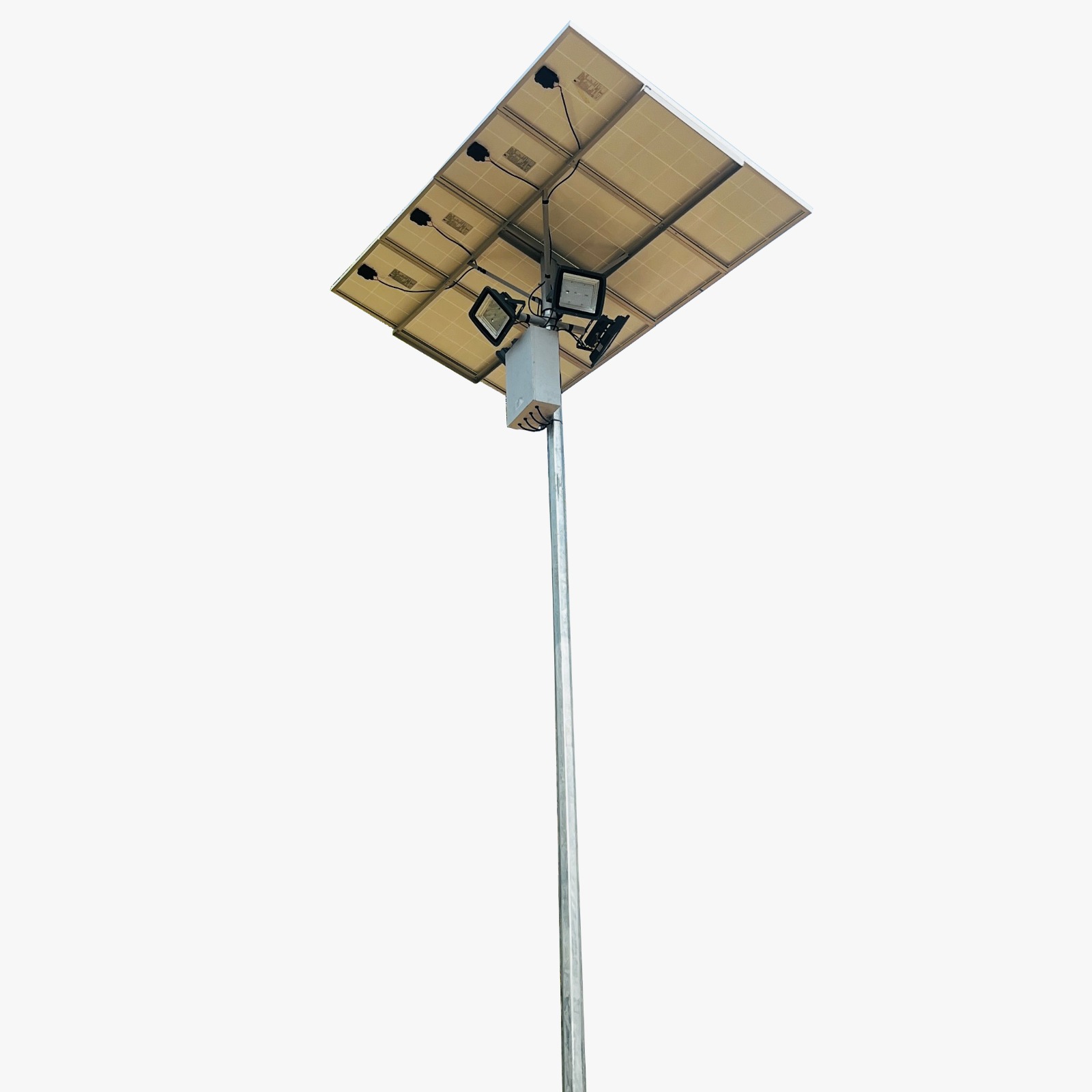 Solar Flood Light High Mast 20W x 5 Light 12.8V 30Ah x 5 Battery 100Wp x 5 Solar Panel (One Day Autonomy) 3