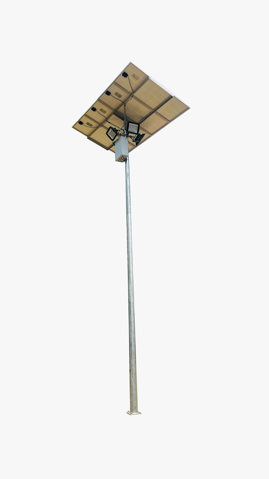 Solar Flood Light High Mast 30W x 2 Light 12.8V 78Ah Battery 165Wp Solar Panel with 6M RO Pole 3