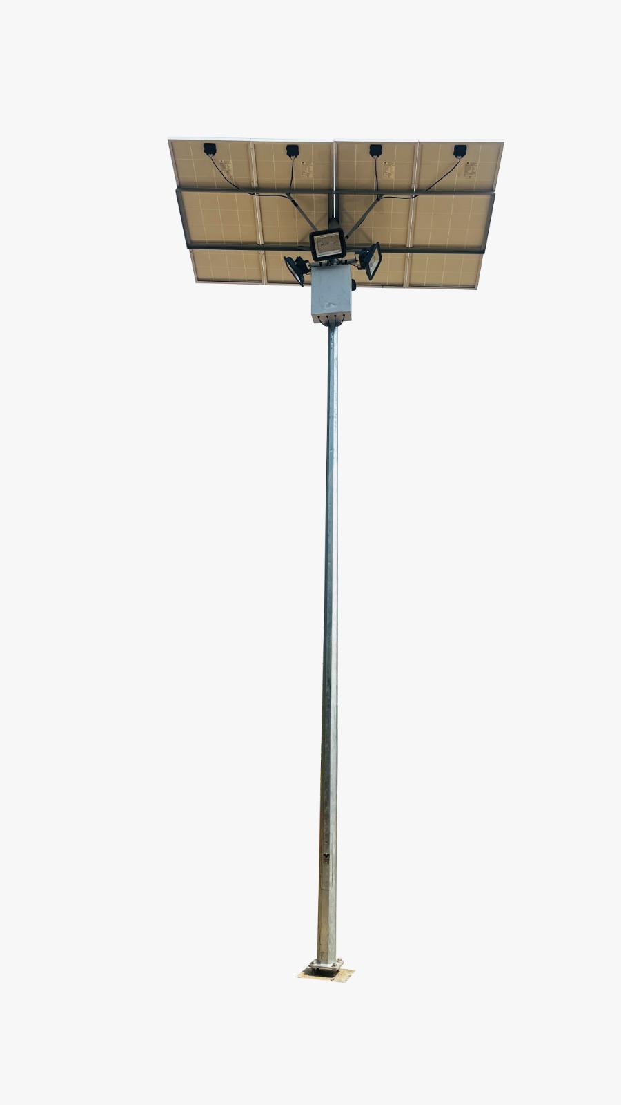 Solar Flood Light High Mast 80W x 5 Light 25.6V 48Ah x 5 Battery 335Wp x 5 Solar Panel (One Day Autonomy) 3